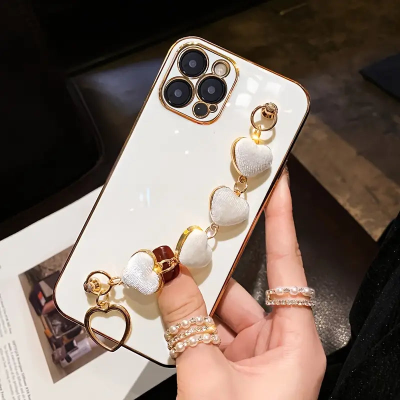 EleganceLink Heart Bracelet Phone Case