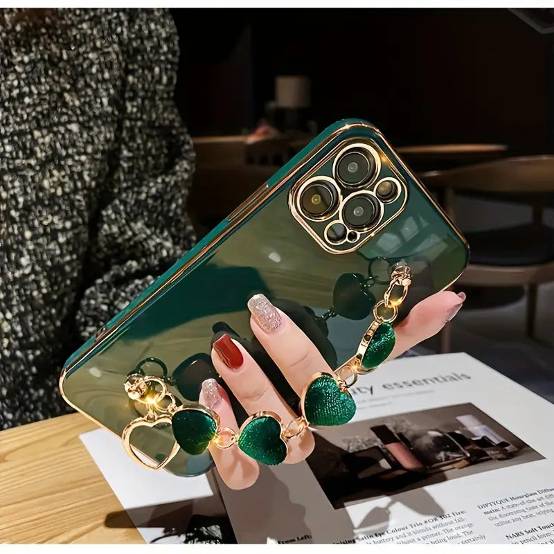 EleganceLink Heart Bracelet Phone Case