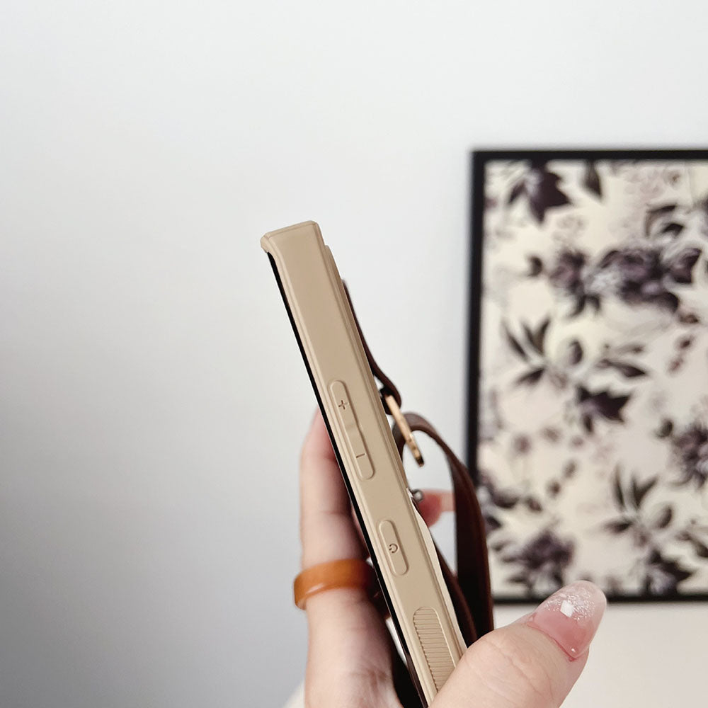 Off-White Ultra-Thin Wrist Strap Fashion Phone Case for Samsung