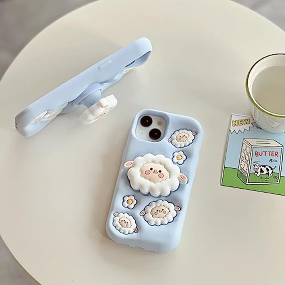 Sheep Bracket Blue soft Silicone iPhone Case