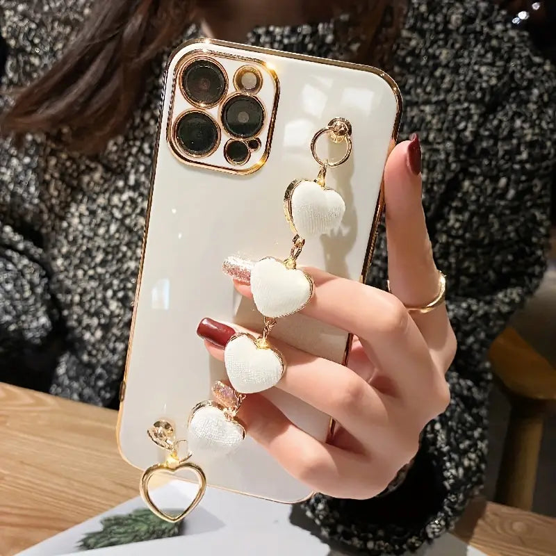 EleganceLink Heart Bracelet Phone Case