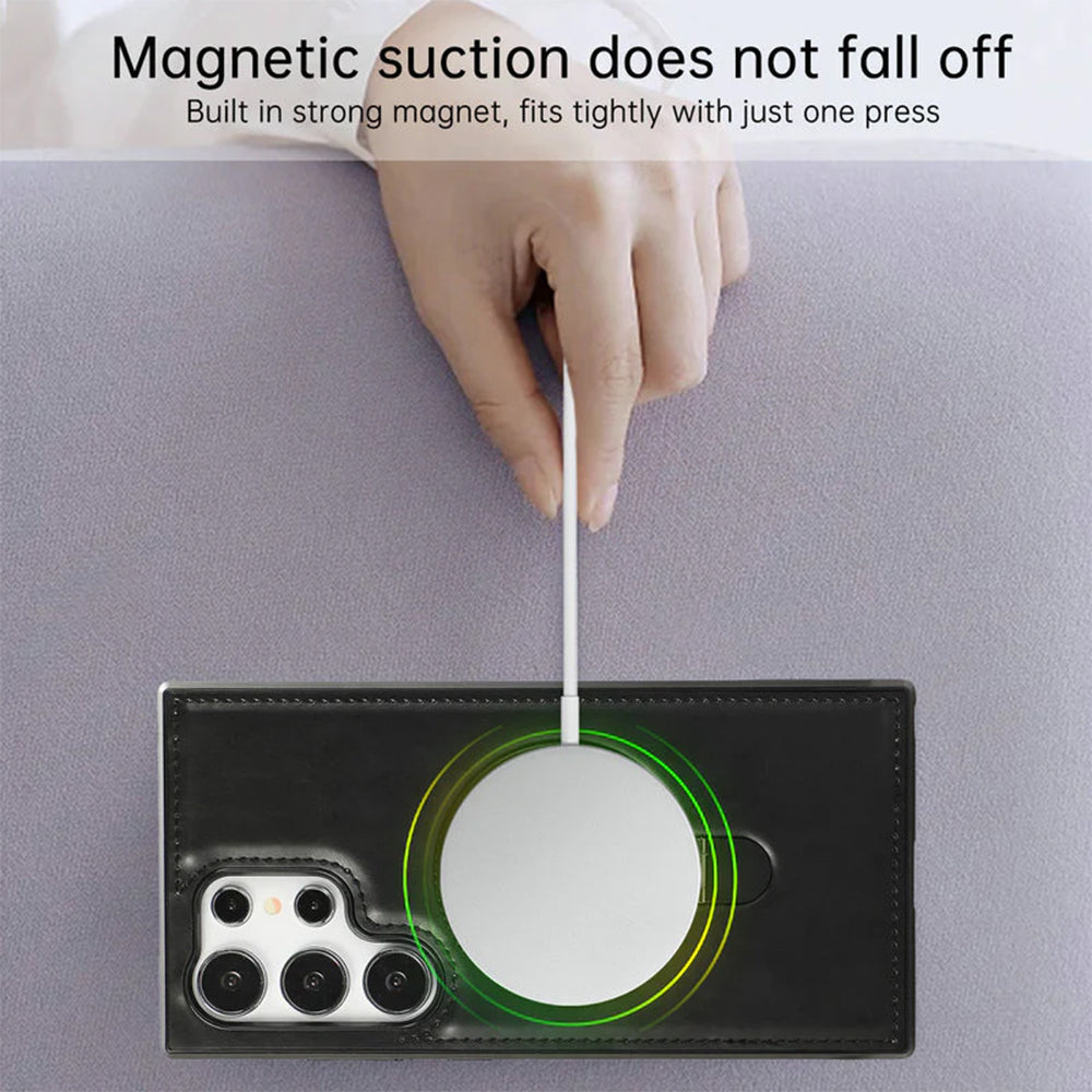 Bugario Stylish Lux Leather Case – Cute Slim Shockproof Protective Cover for Men & Women, Soft Microfiber Interior