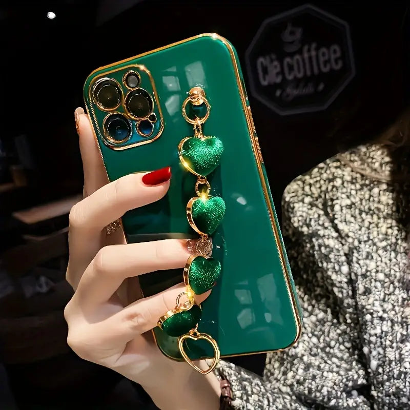EleganceLink Heart Bracelet Phone Case