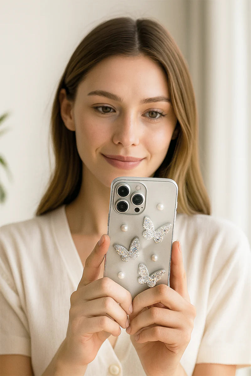 Crystalline Butterfly Pearl iPhone Case
