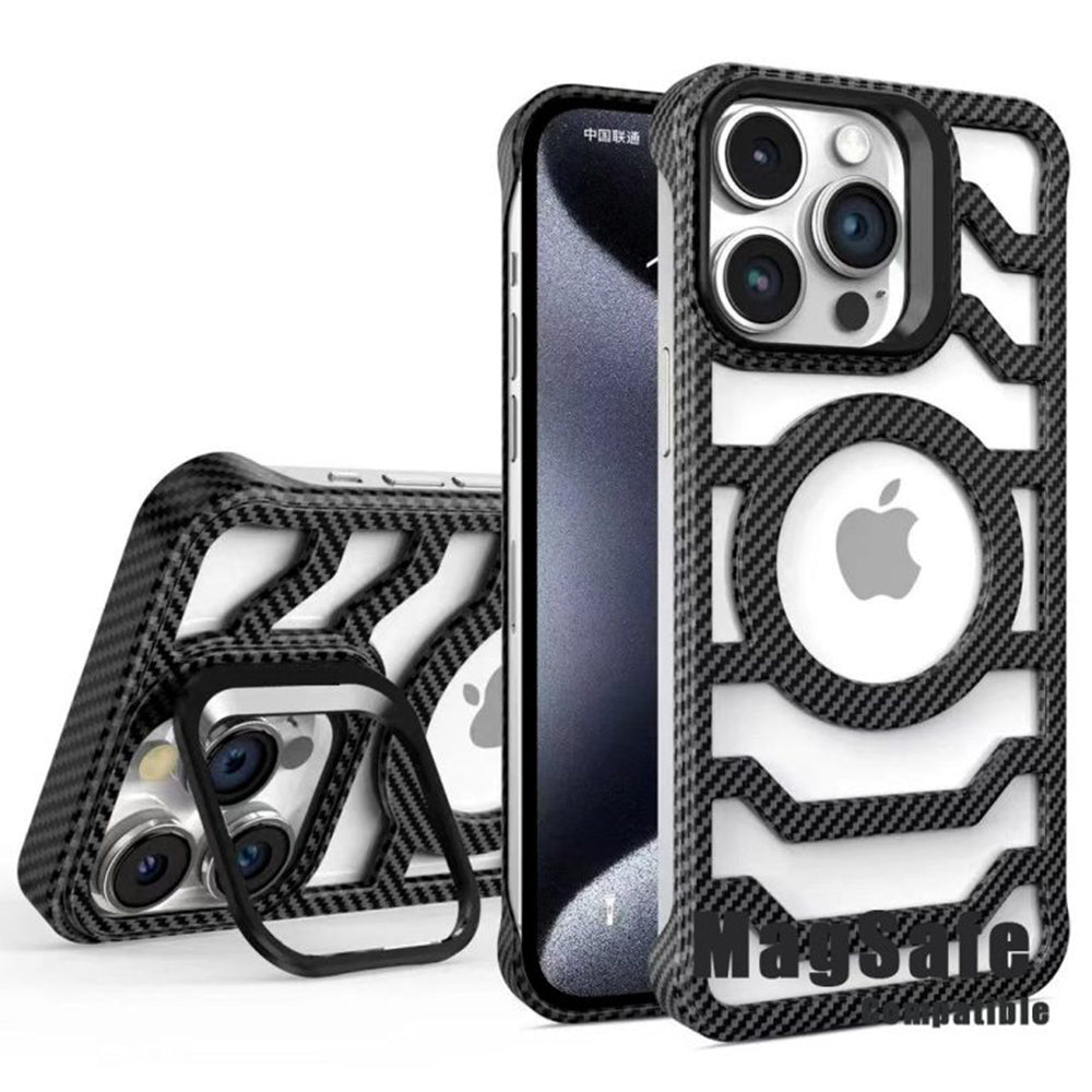 Bezel Less Carbon Fiber Magnetic iPhone Case