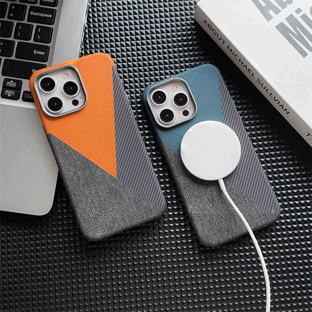 CarbonLeather Armor MagSafe iPhone Case