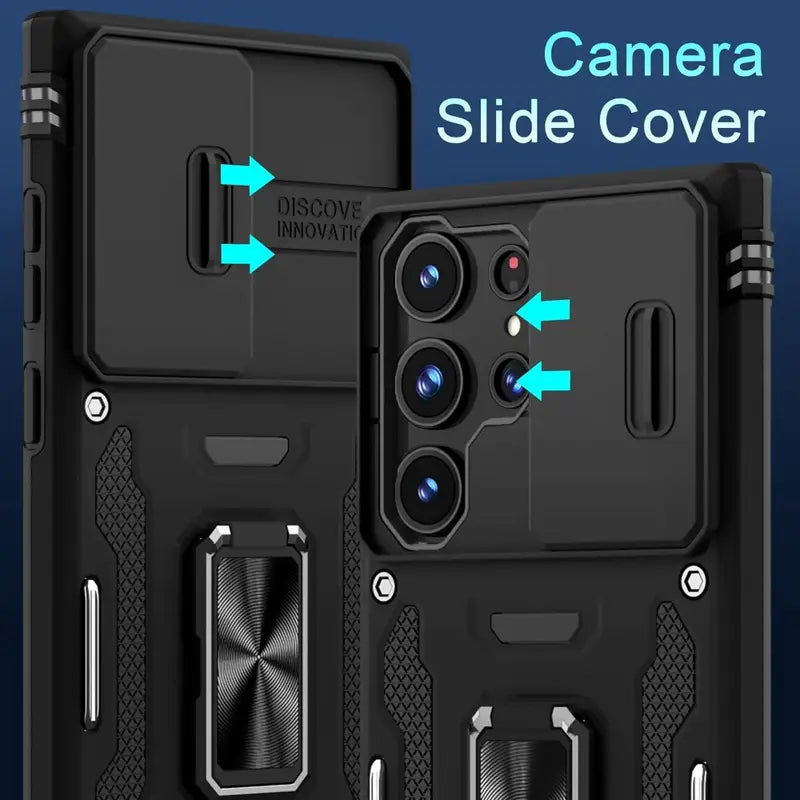 Bugario Stylish GalaxyGuard Ultra Case – Cute Slim Shockproof Protective Cover for Men & Women, Anti-Slip Grip – Samsung Galaxy