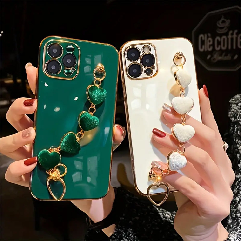 EleganceLink Heart Bracelet Phone Case