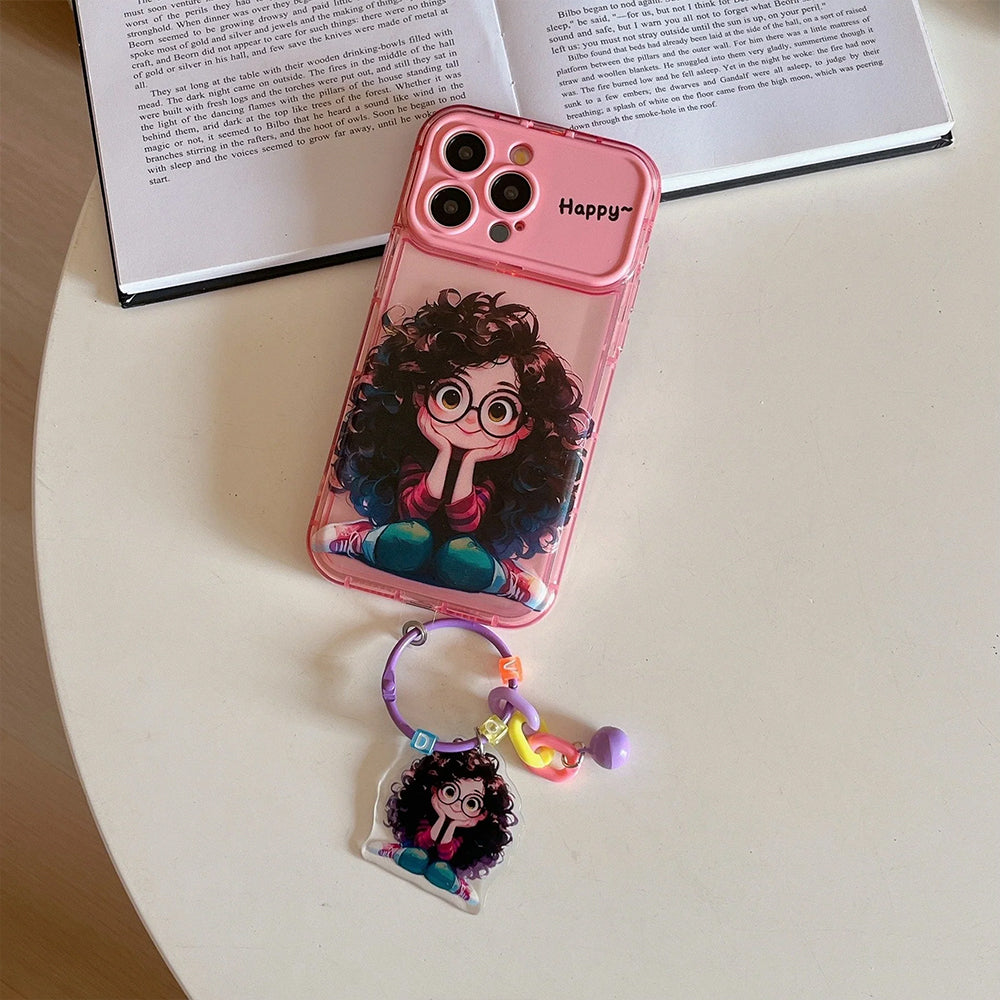 Cartoon Geek Girl Mirror iPhone Case