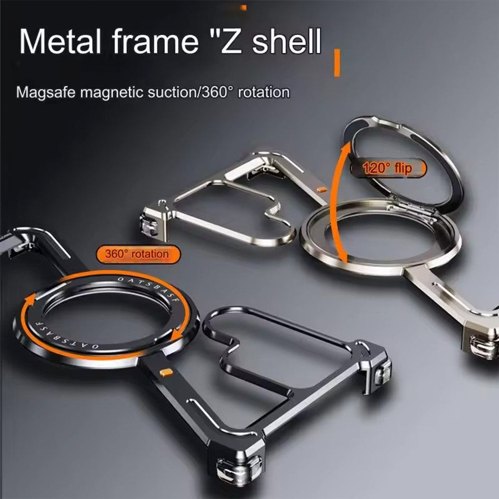Bugario Z-Shape Luxury Metal Frame Case – Slim Shock- & Scratch-Proof Alloy Cover, Raised Bezel Protection