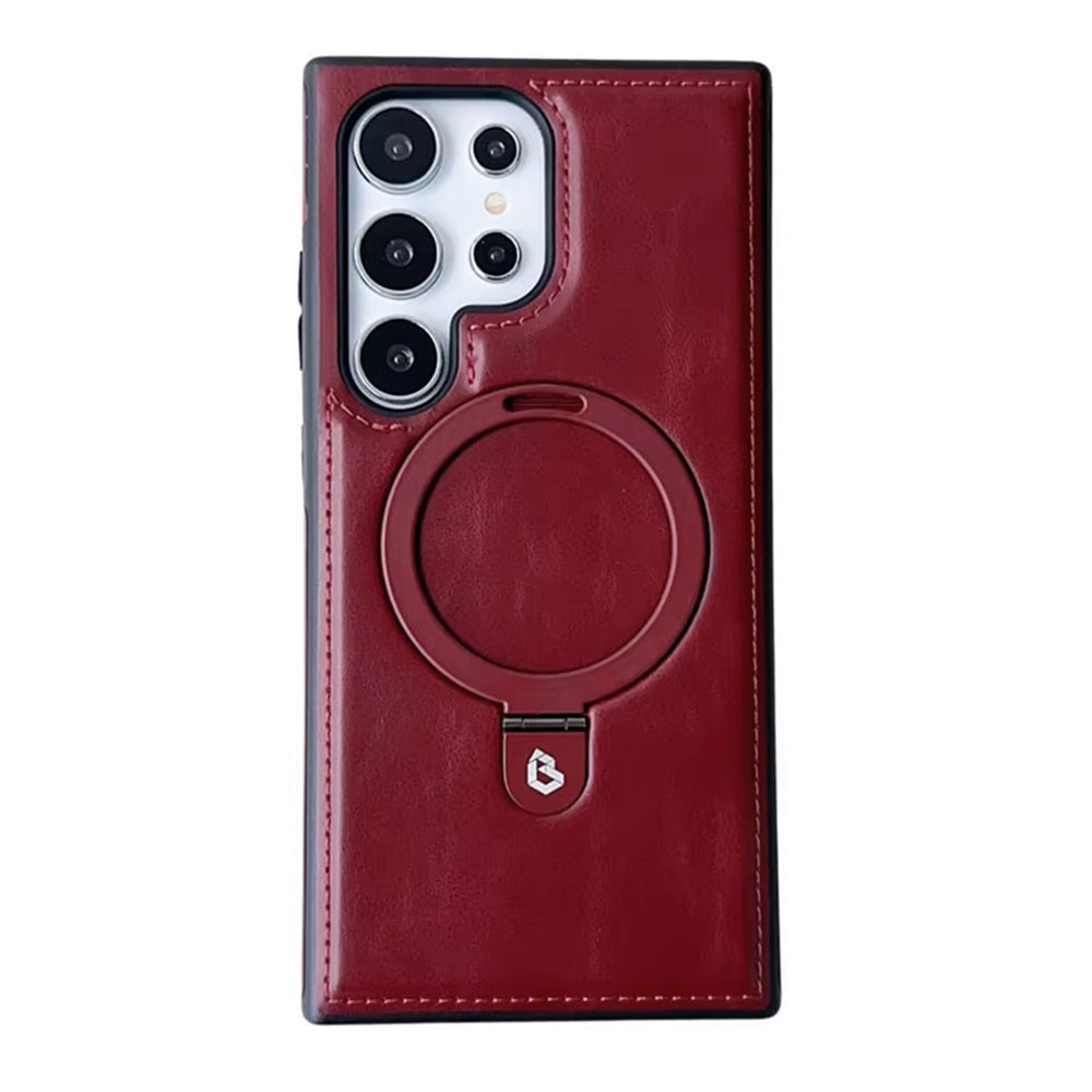 Bugario Stylish Lux Leather Case – Cute Slim Shockproof Protective Cover for Men & Women, Soft Microfiber Interior