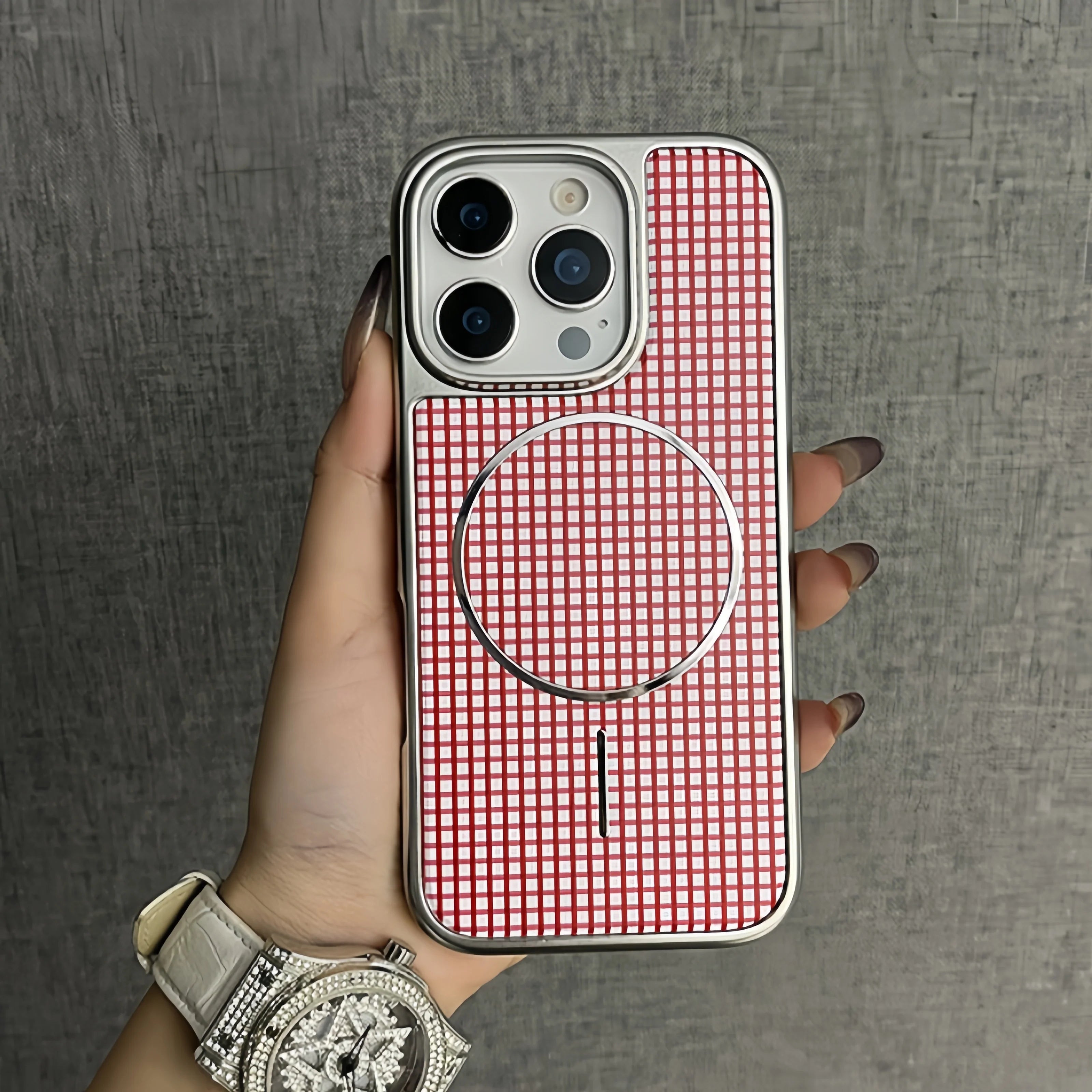 Dopamine Checkered MagSafe iPhone Case