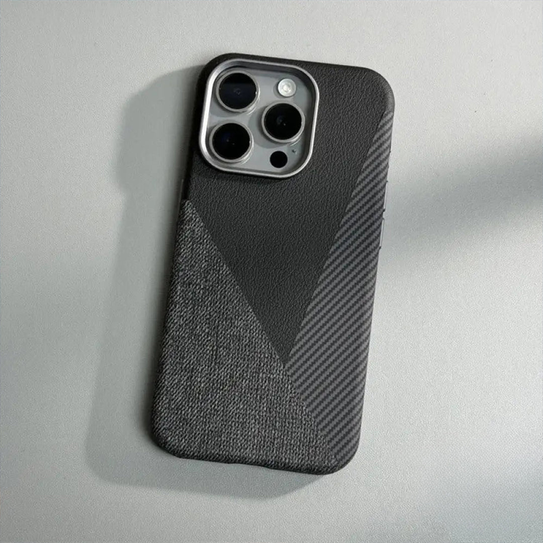 CarbonLeather Armor MagSafe iPhone Case