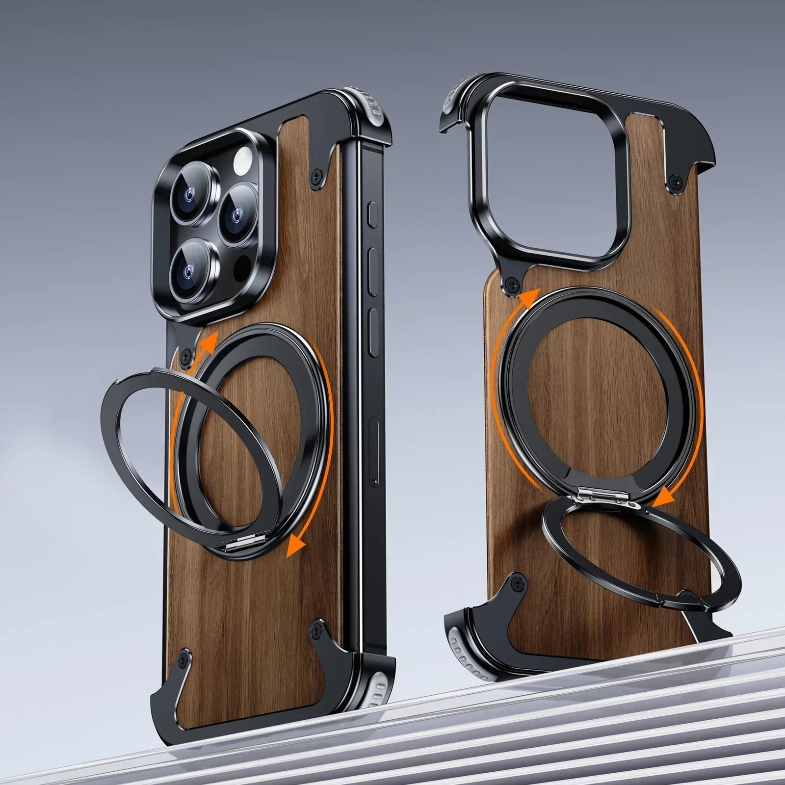 Wood-Metal MagSafe iPhone Case