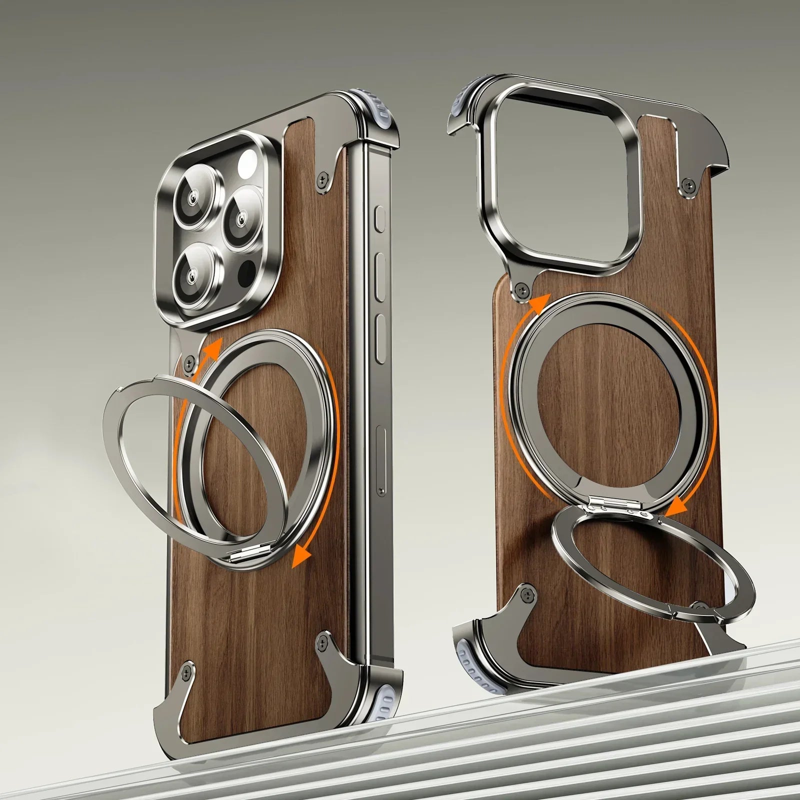 Wood-Metal MagSafe iPhone Case