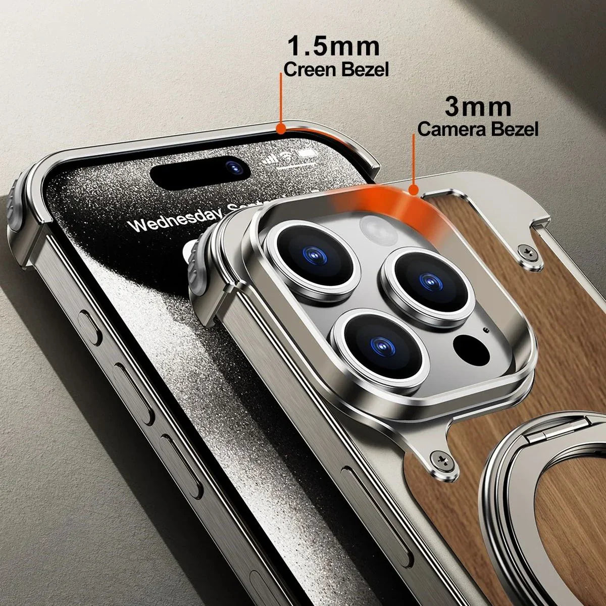Wood-Metal MagSafe iPhone Case