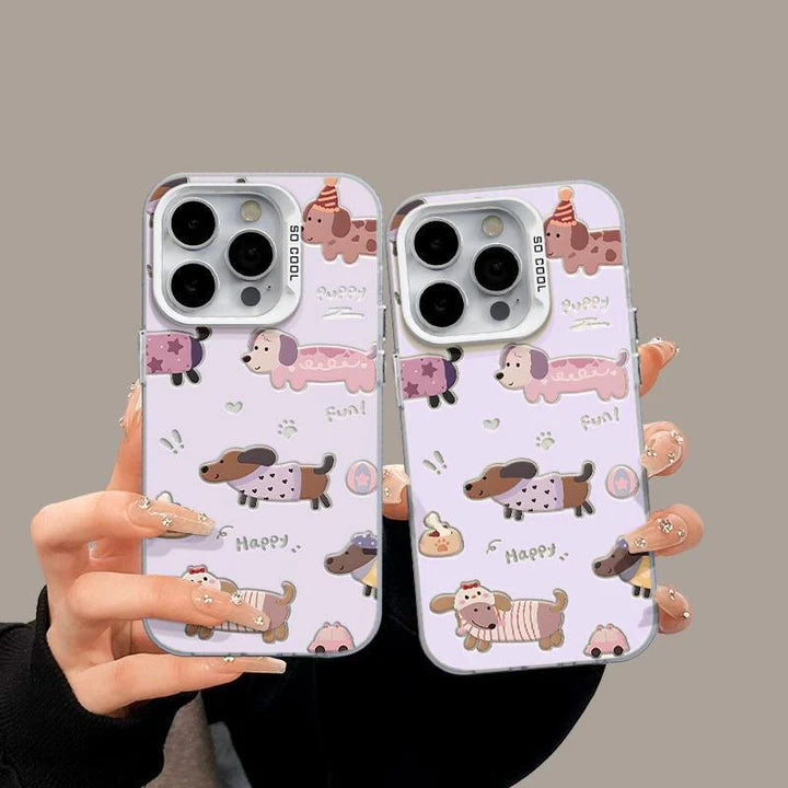 Happy Pup Doodle Phone Case