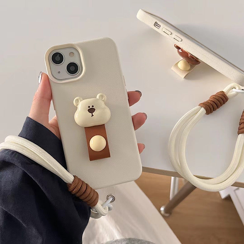 Fuzzy Paw Charm Phone Case