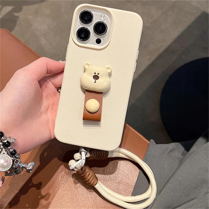 Fuzzy Paw Charm Phone Case