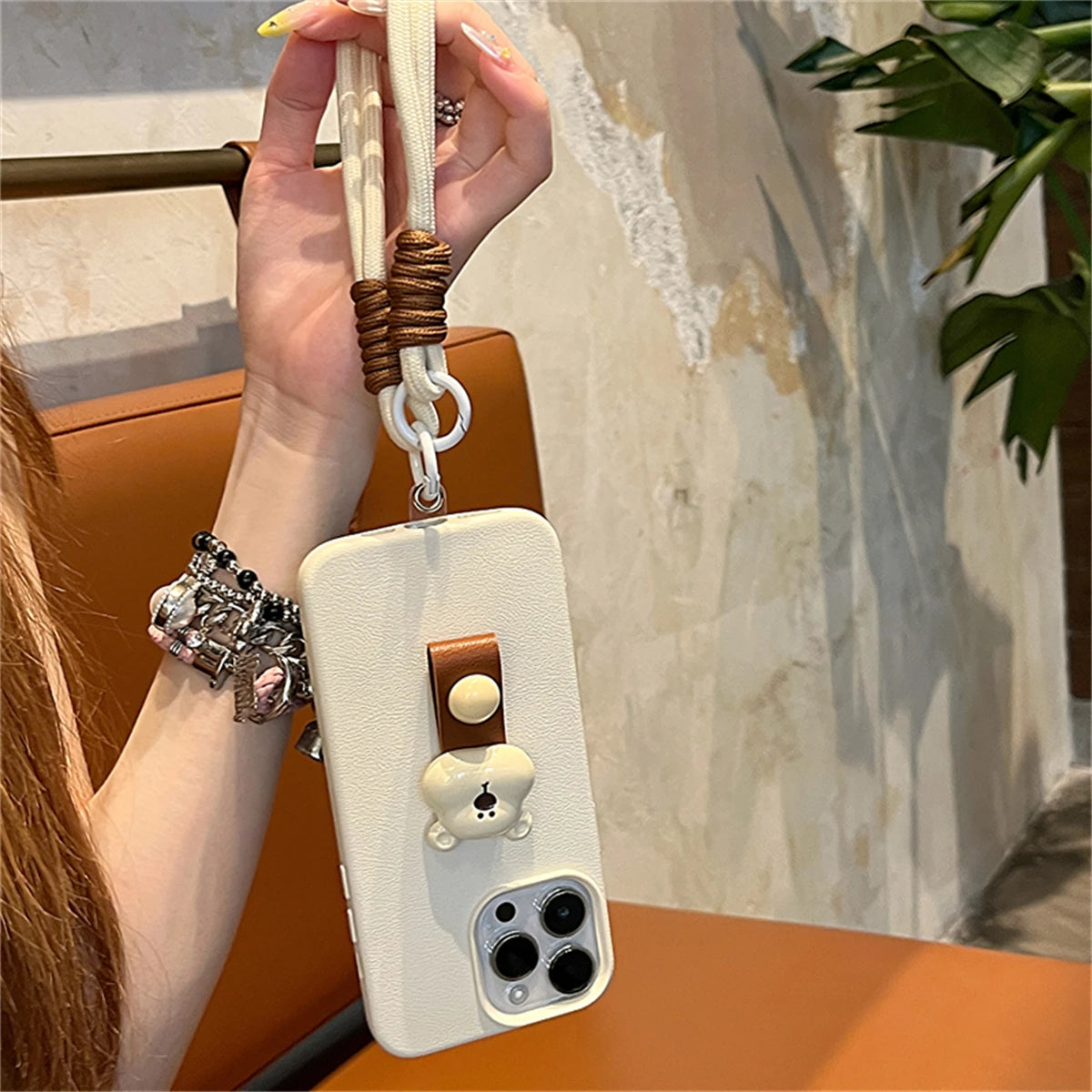 Fuzzy Paw Charm Phone Case