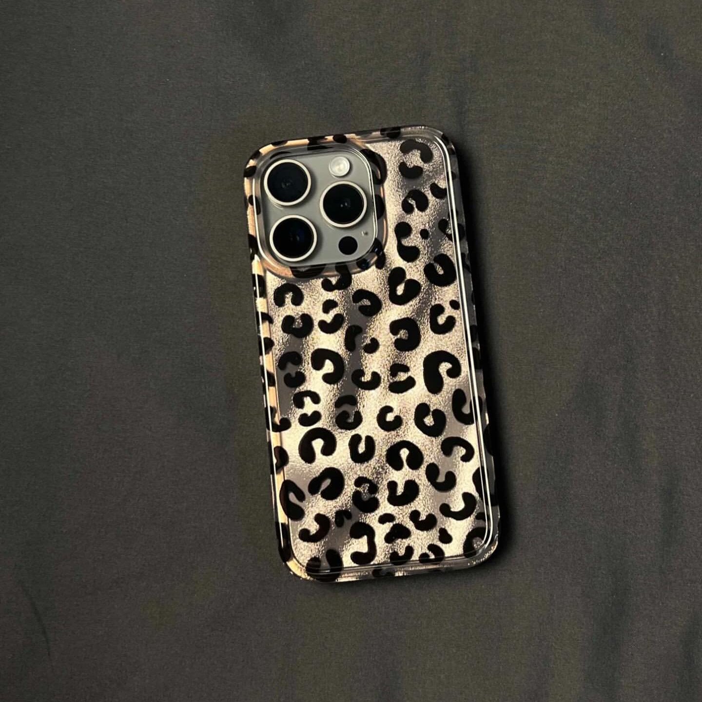 Noir & Gold Leopard Phone Case
