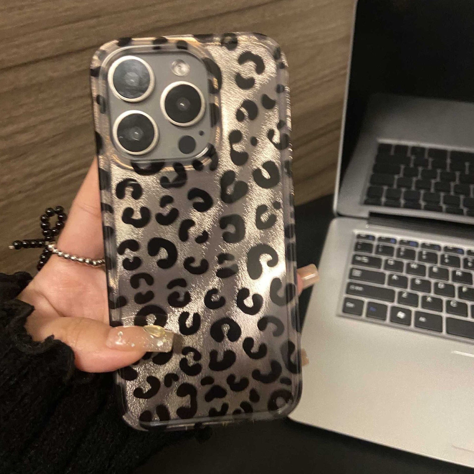Noir & Gold Leopard Phone Case
