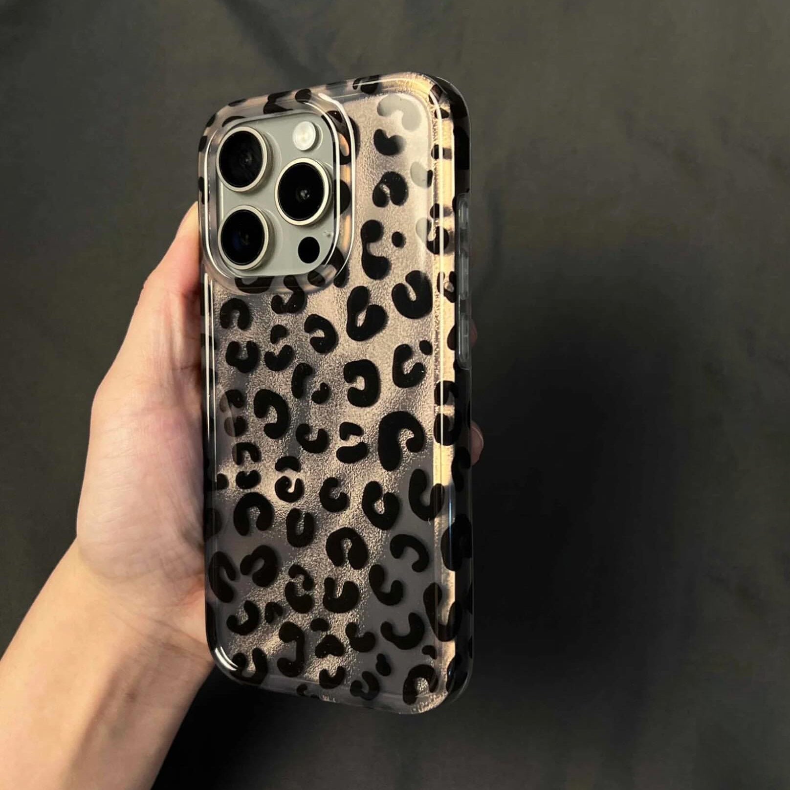 Noir & Gold Leopard Phone Case