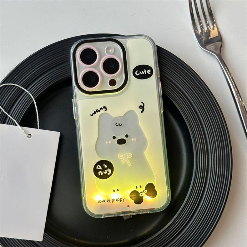 Glow Meow Charm Phone Case