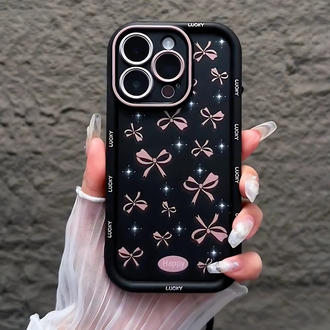 Happy BowKnot Lanyard Phone Case