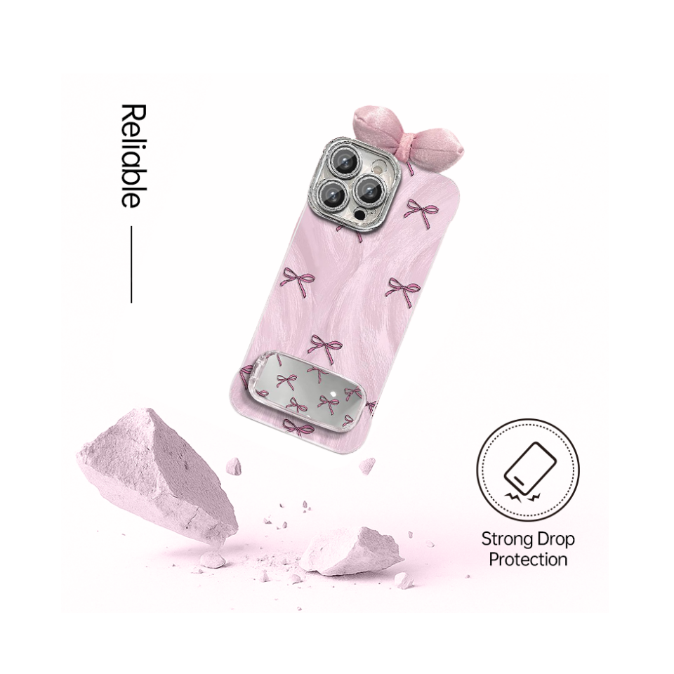 Pink Ribbon Bow iPhone Case