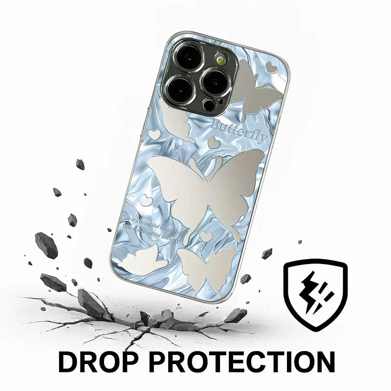 Mirror Butterfly Silhouette iPhone Case