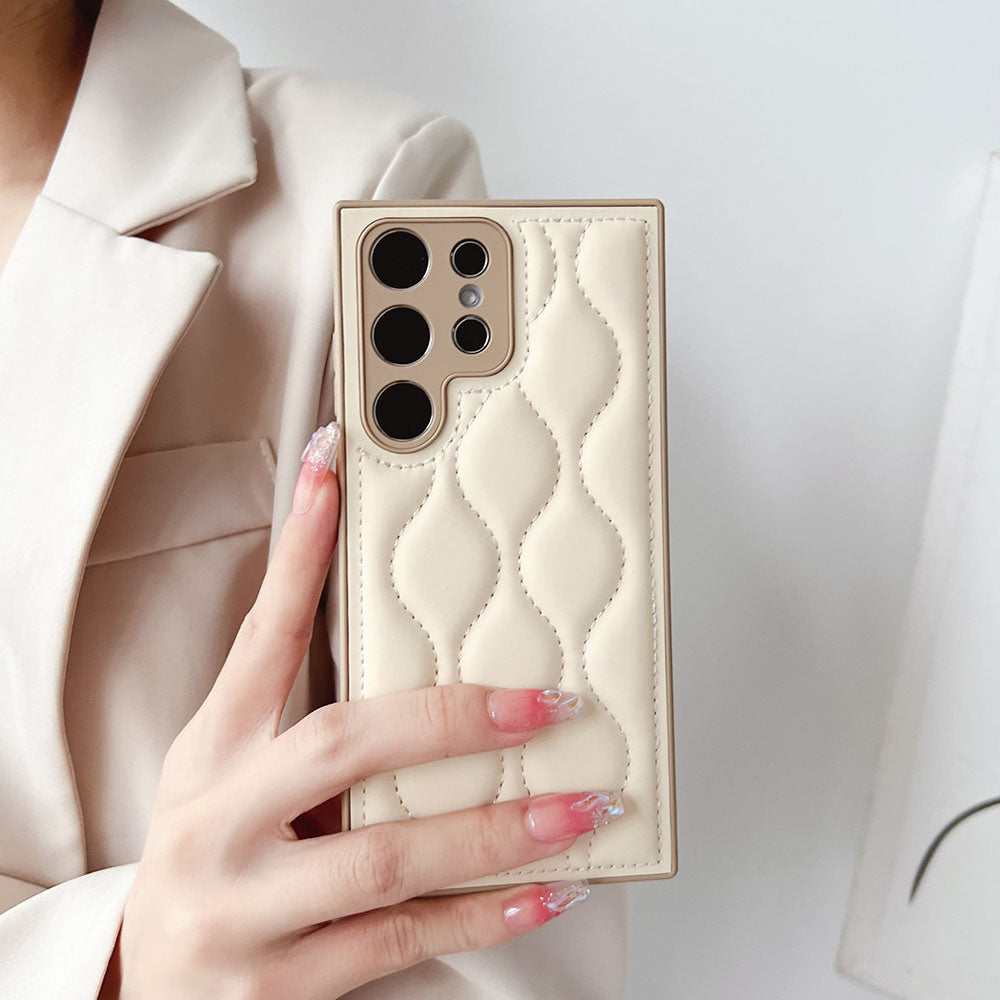 Off-White Ultra-Thin Wrist Strap Fashion Phone Case for Samsung