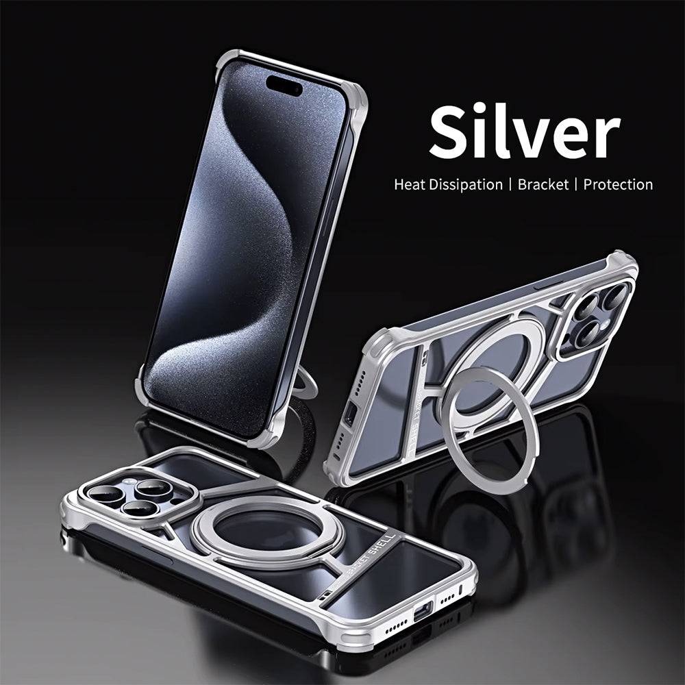 Heat Dissipation Metal Magnetic Ring iPhone Case