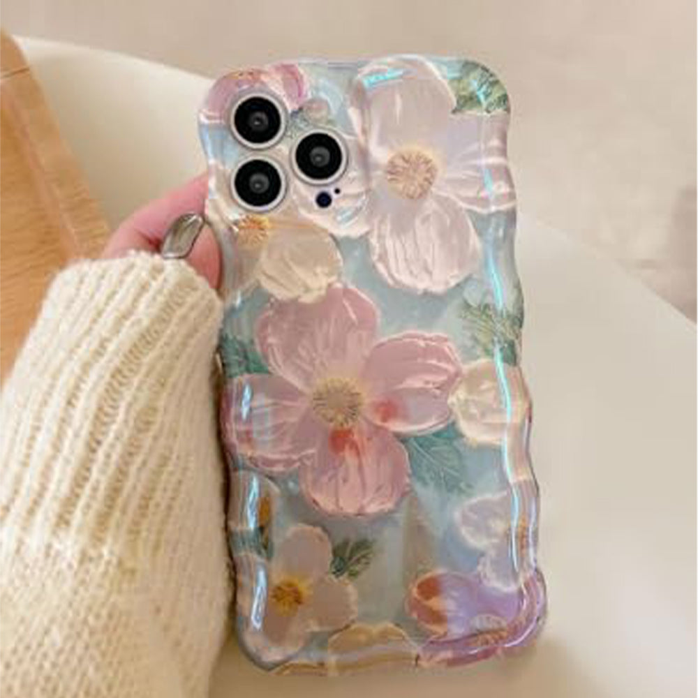 Vivid Retro Flower Laser Glossy iPhone case