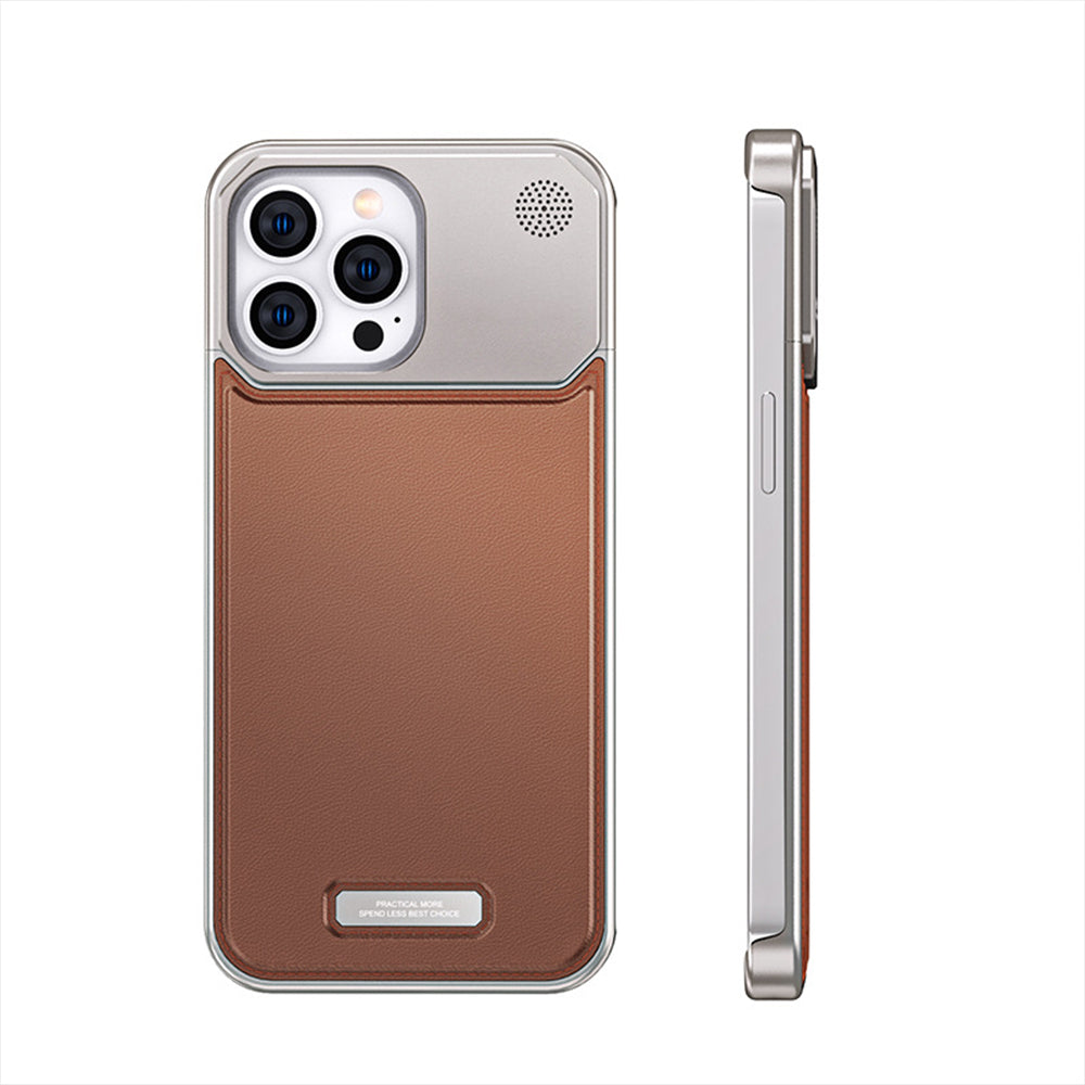 Luxury Leather Metal iPhone Case Luxury Leather Metal iPhone Case