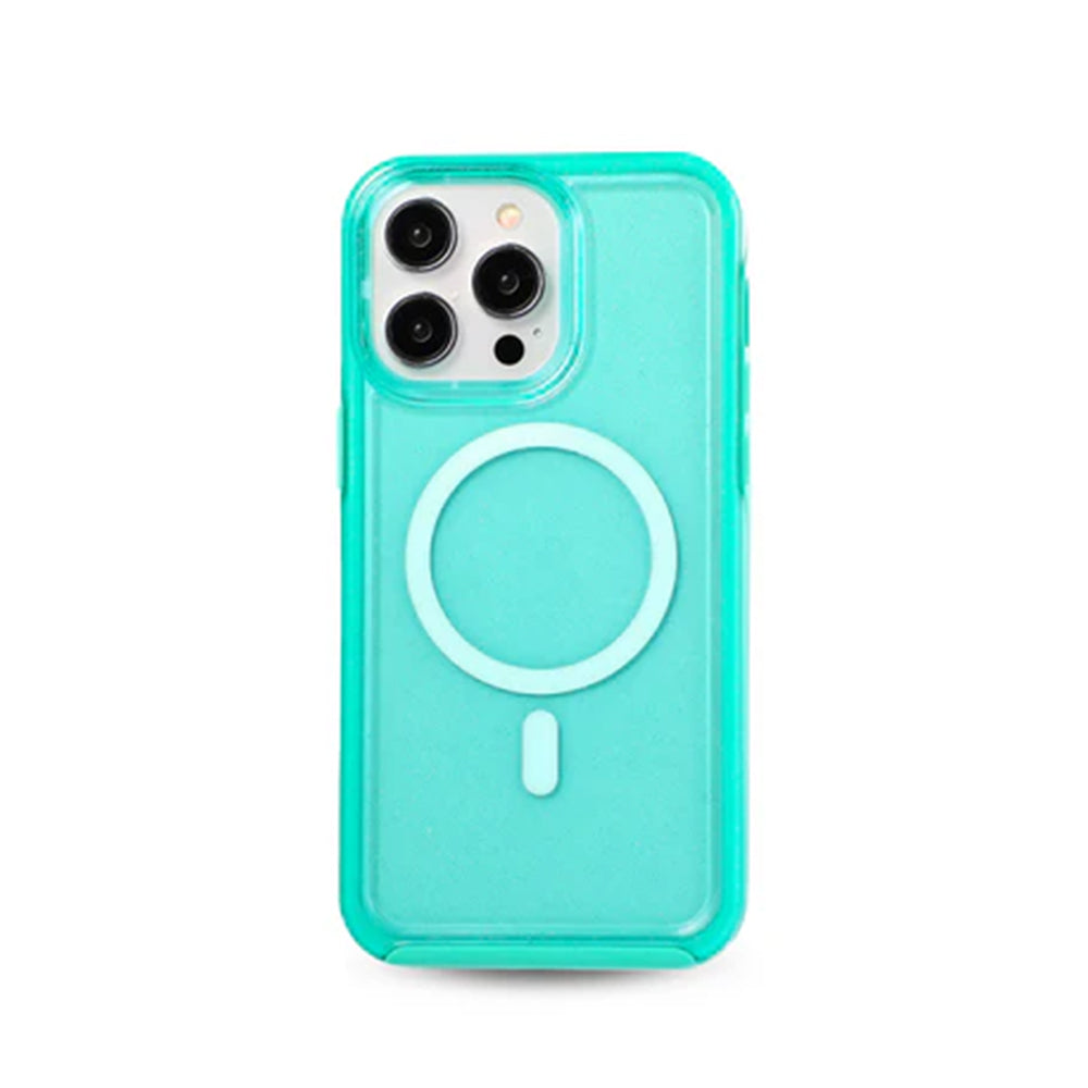 Aqua Neon MagSafe iPhone Case