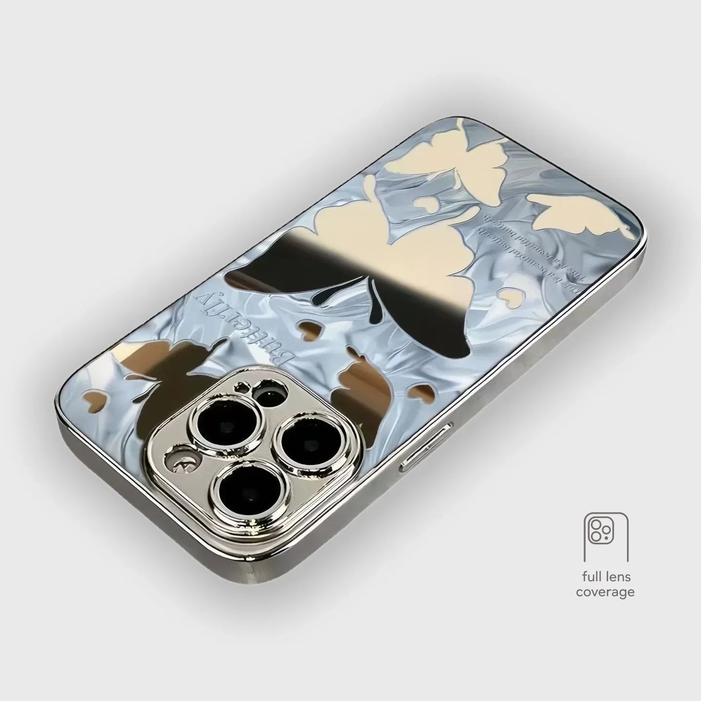 Mirror Butterfly Silhouette iPhone Case
