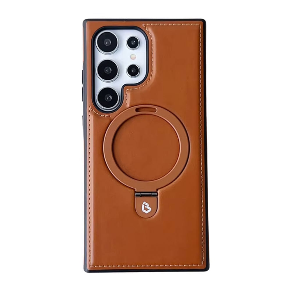 Bugario Stylish Lux Leather Case – Cute Slim Shockproof Protective Cover for Men & Women, Soft Microfiber Interior