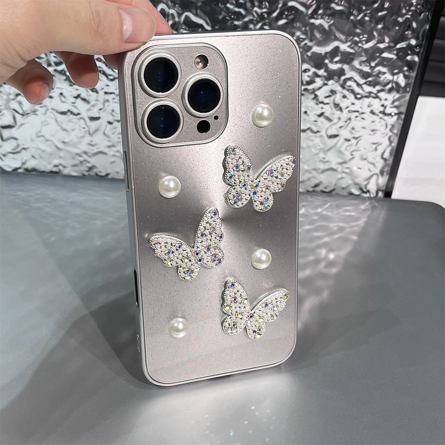 Crystalline Butterfly Pearl iPhone Case