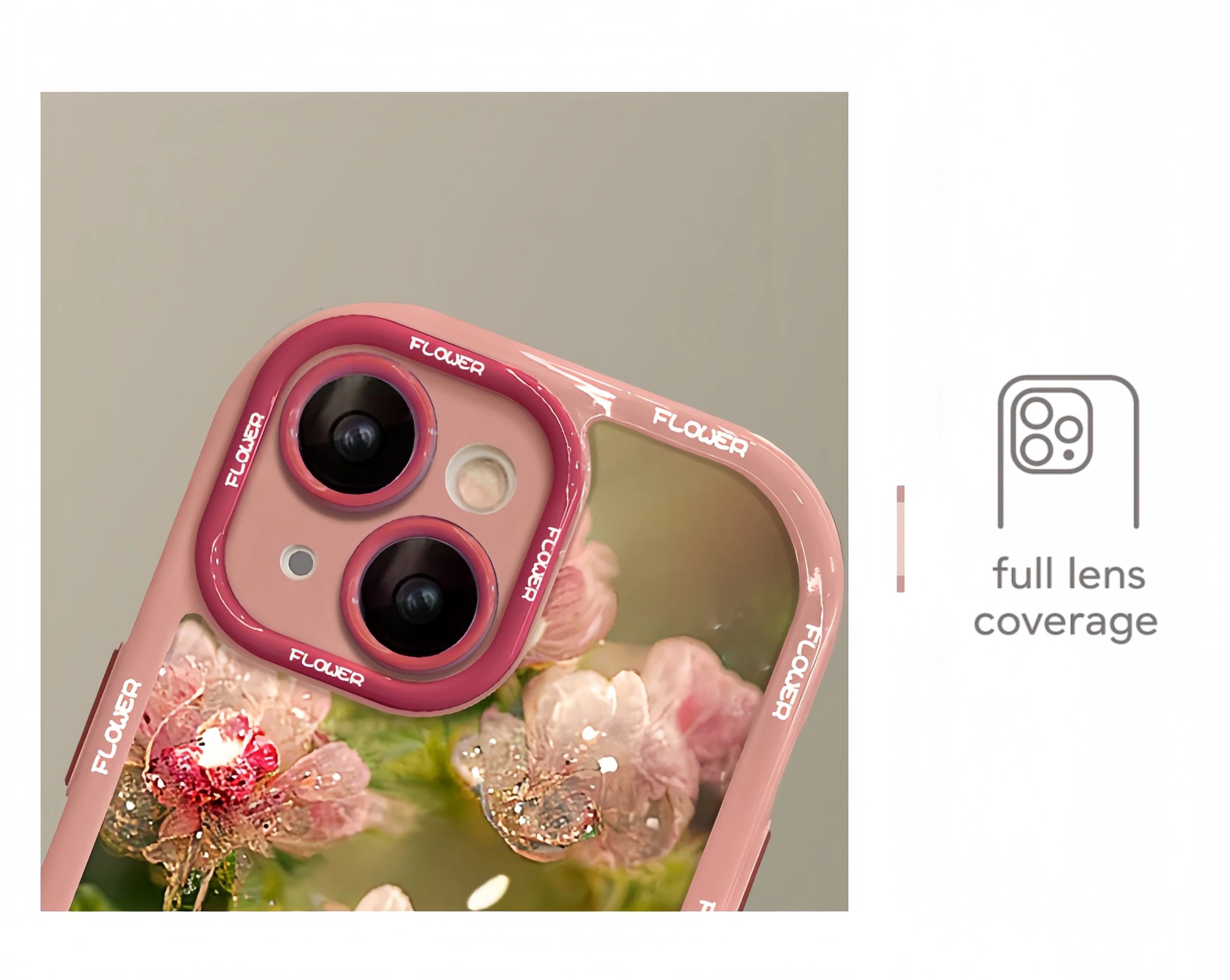 Pink Blossom Crystal iPhone Case