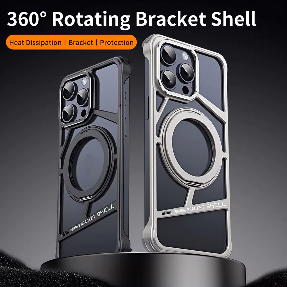 Heat Dissipation Metal Magnetic Ring iPhone Case