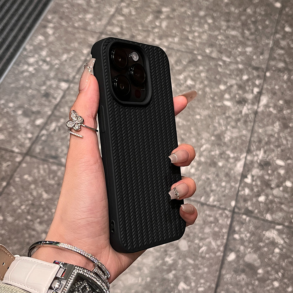 Knitted Elegance Silicone Case – iPhone Series
