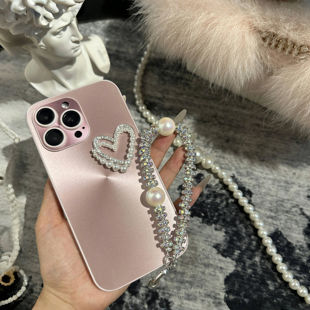 Glow Pearl Heart iPhone Case