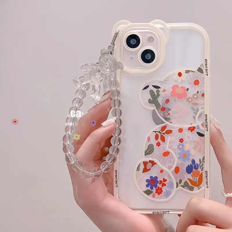 3D Bear Charm Phone Case