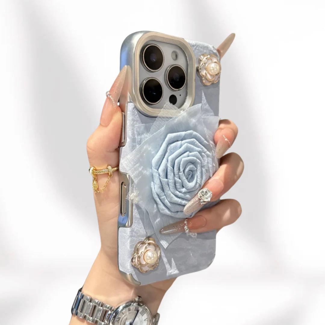 Fabric 3D Rose iPhone Case