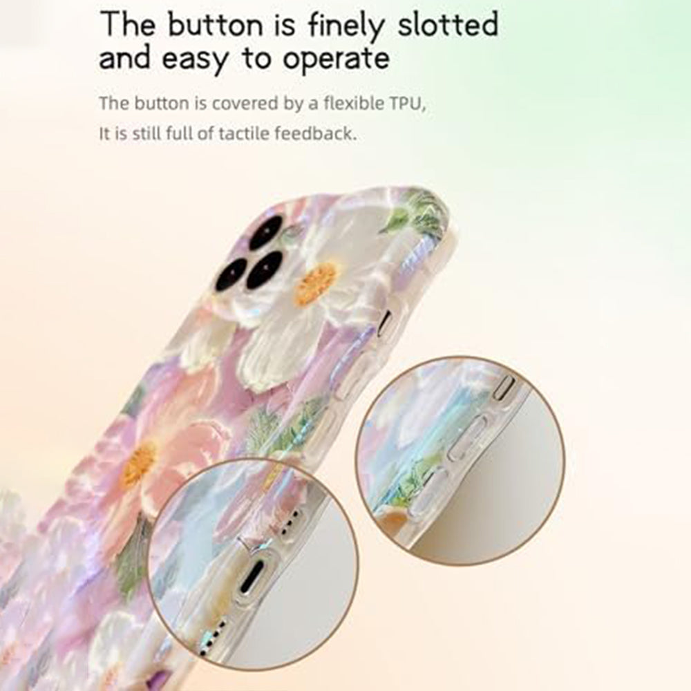 Vivid Retro Flower Laser Glossy iPhone case