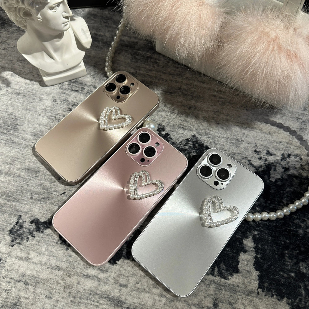 Glow Pearl Heart iPhone Case
