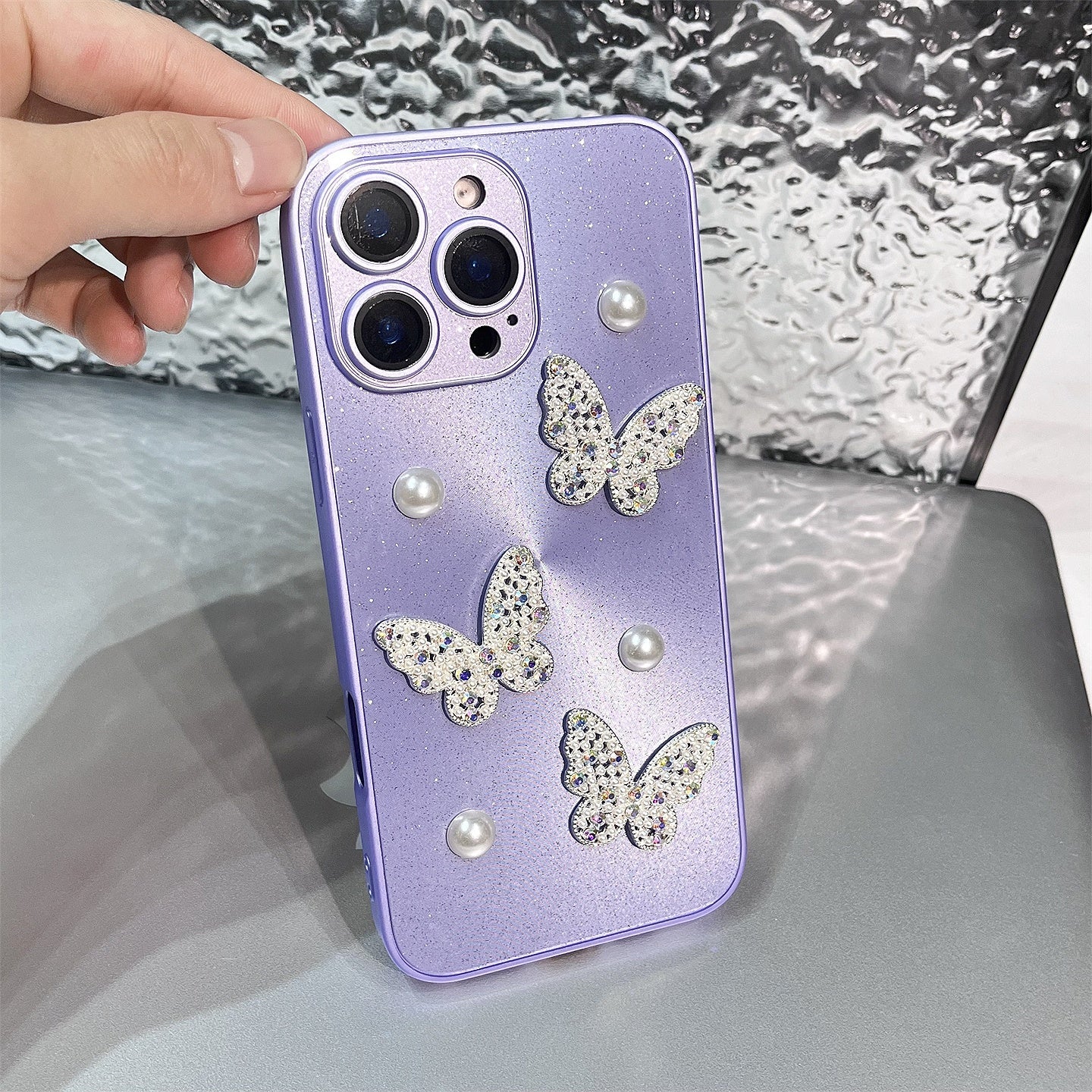 Crystalline Butterfly Pearl iPhone Case