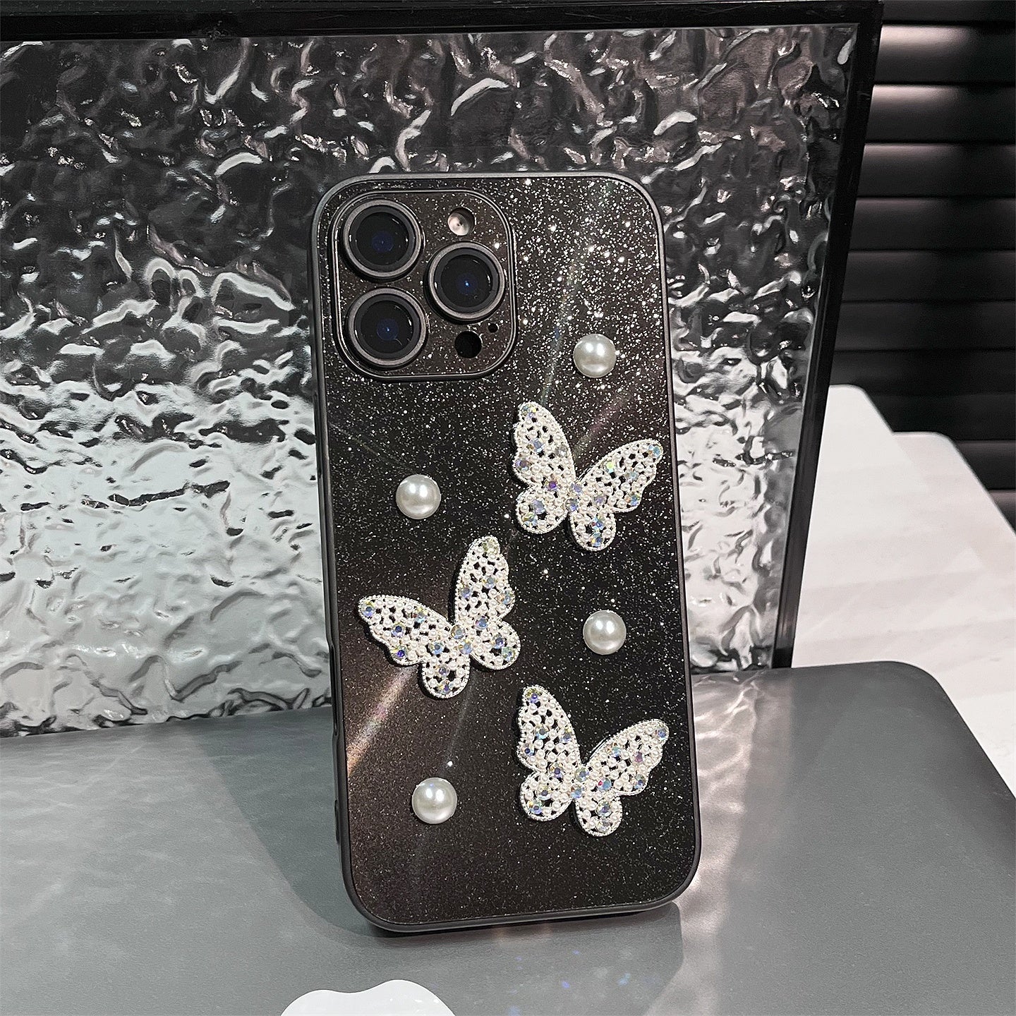 Crystalline Butterfly Pearl iPhone Case