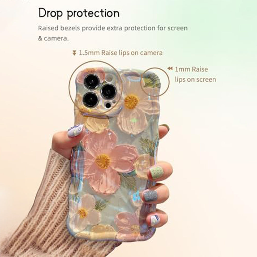 Vivid Retro Flower Laser Glossy iPhone case